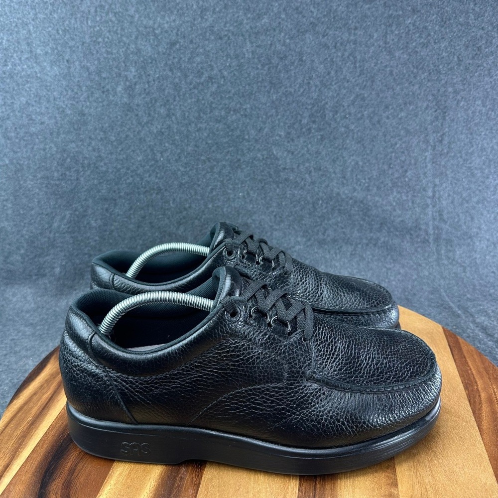 SAS Bout Time Mens Sz 11WW Black Comfort Leather Walking Shoes 2077594